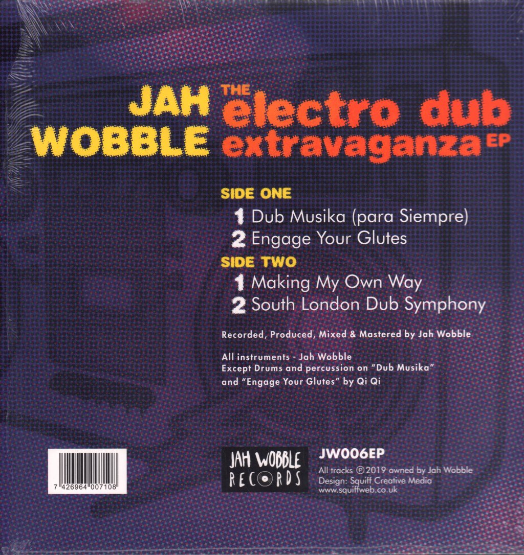 Jah Wobble - Electro Dub Extravaganza EP - 12 Inch