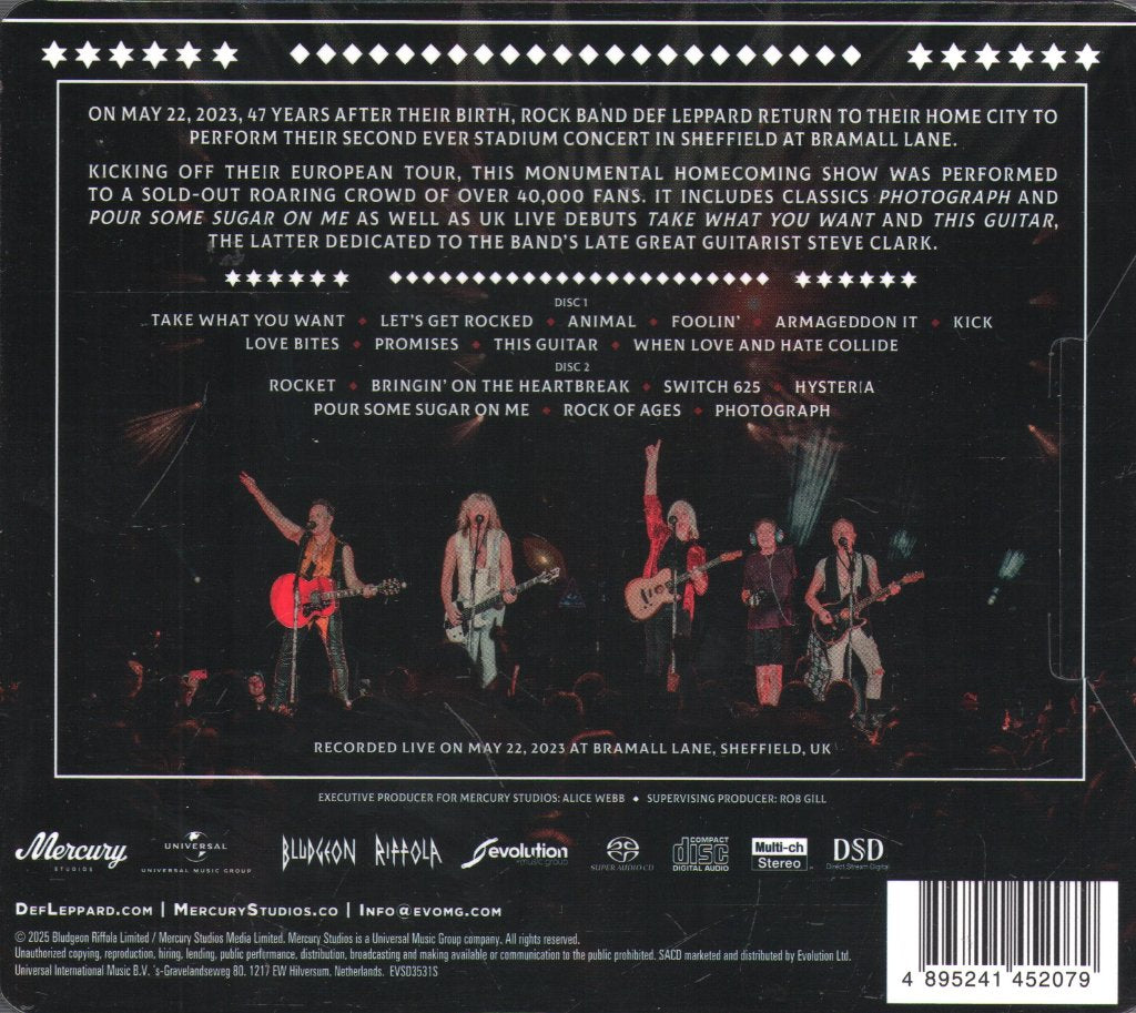 Def Leppard - Diamond Star Heroes: Live From Sheffield - Double Cd