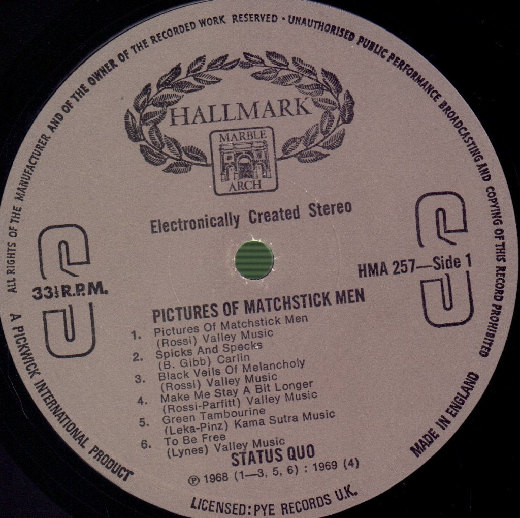 Status Quo - Pictures Of Matchstick Men - Lp