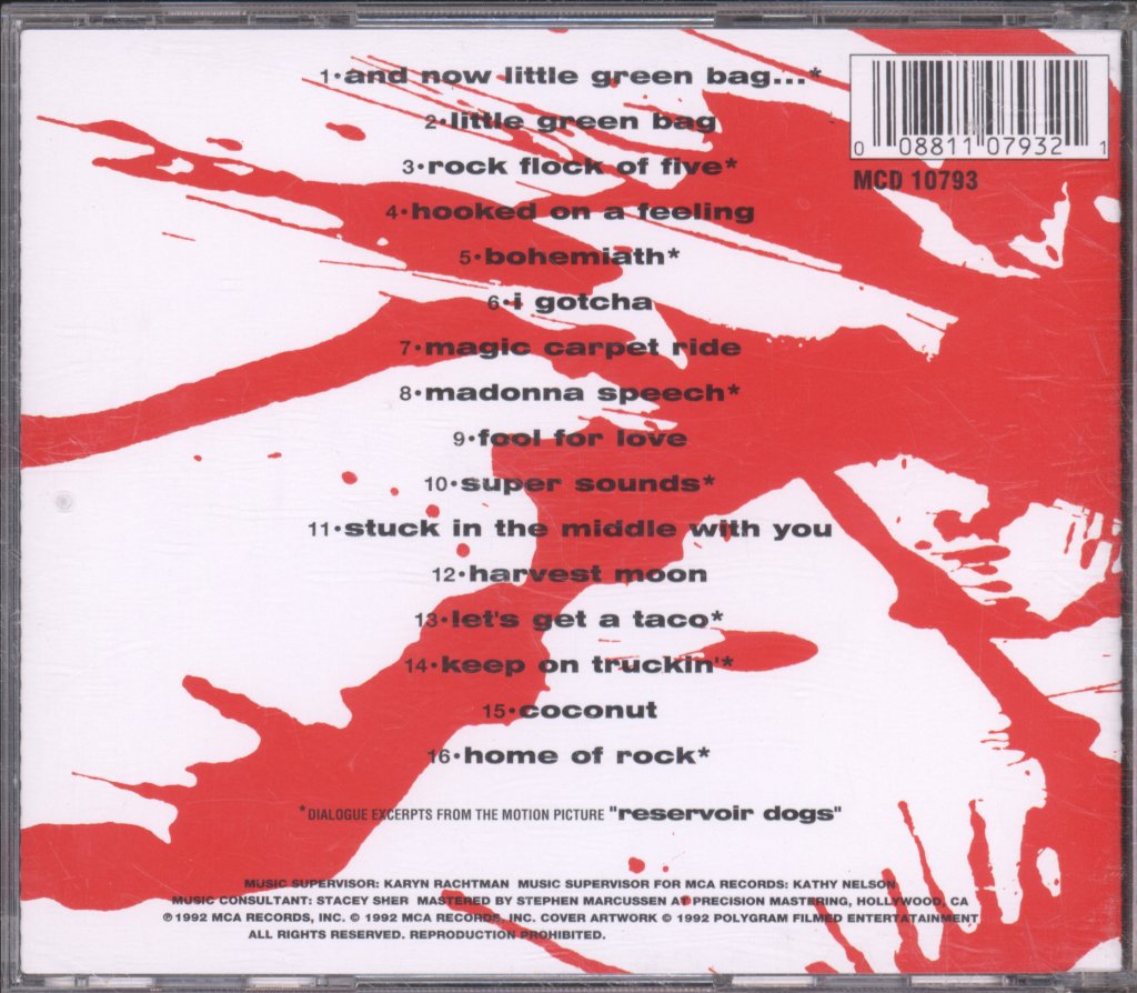 Various Artists - Reservoir Dogs - Music From The Original Motion Picture Soundtrack - Cd