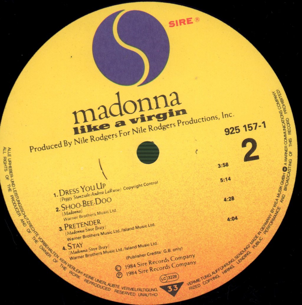 Madonna - Like A Virgin - Lp
