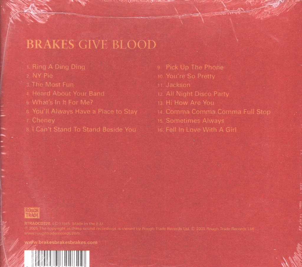 Brakes (Indie Group) - Give Blood - Cd