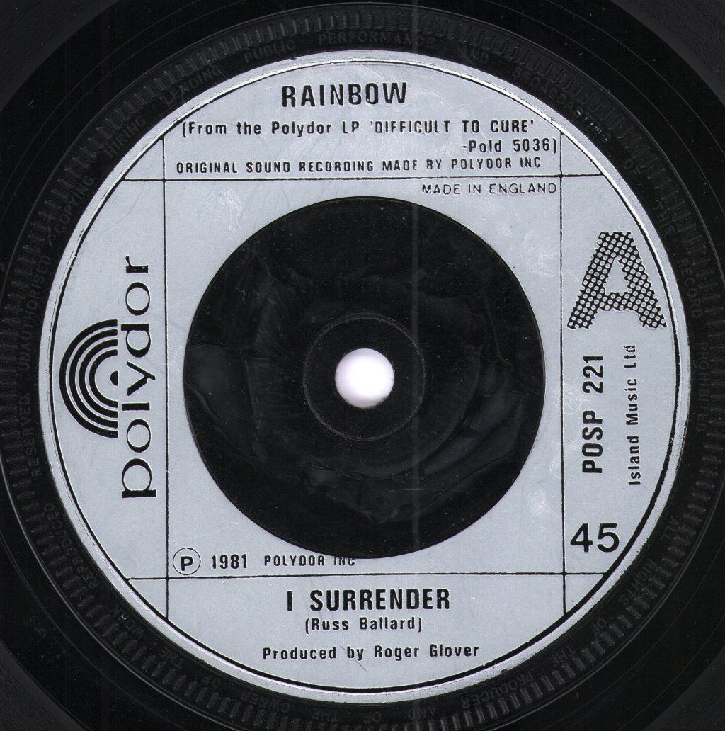 Rainbow (Rock/Metal Group) - I Surrender - 7 Inch