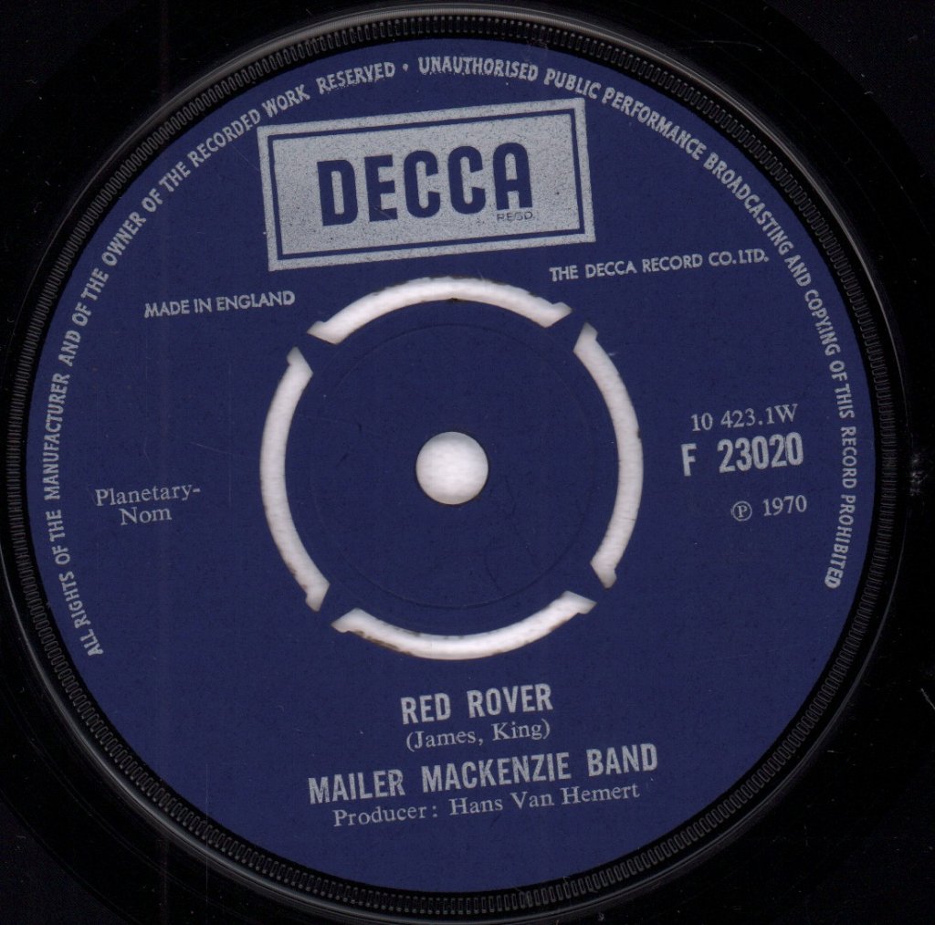 Mailer Mackenzie Band - Red Rover - 7 Inch