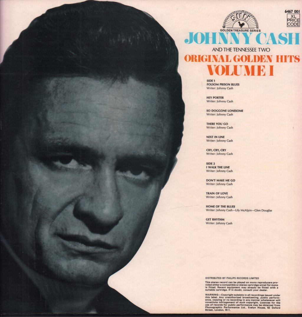 Johnny Cash And The Tennessee Two - Original Golden Hits Volume 1 - Lp