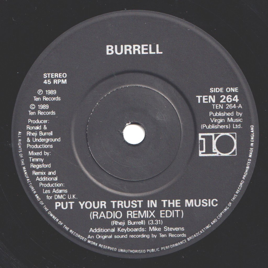 Burrell - Put Your Trust In The Music - 7 Inch