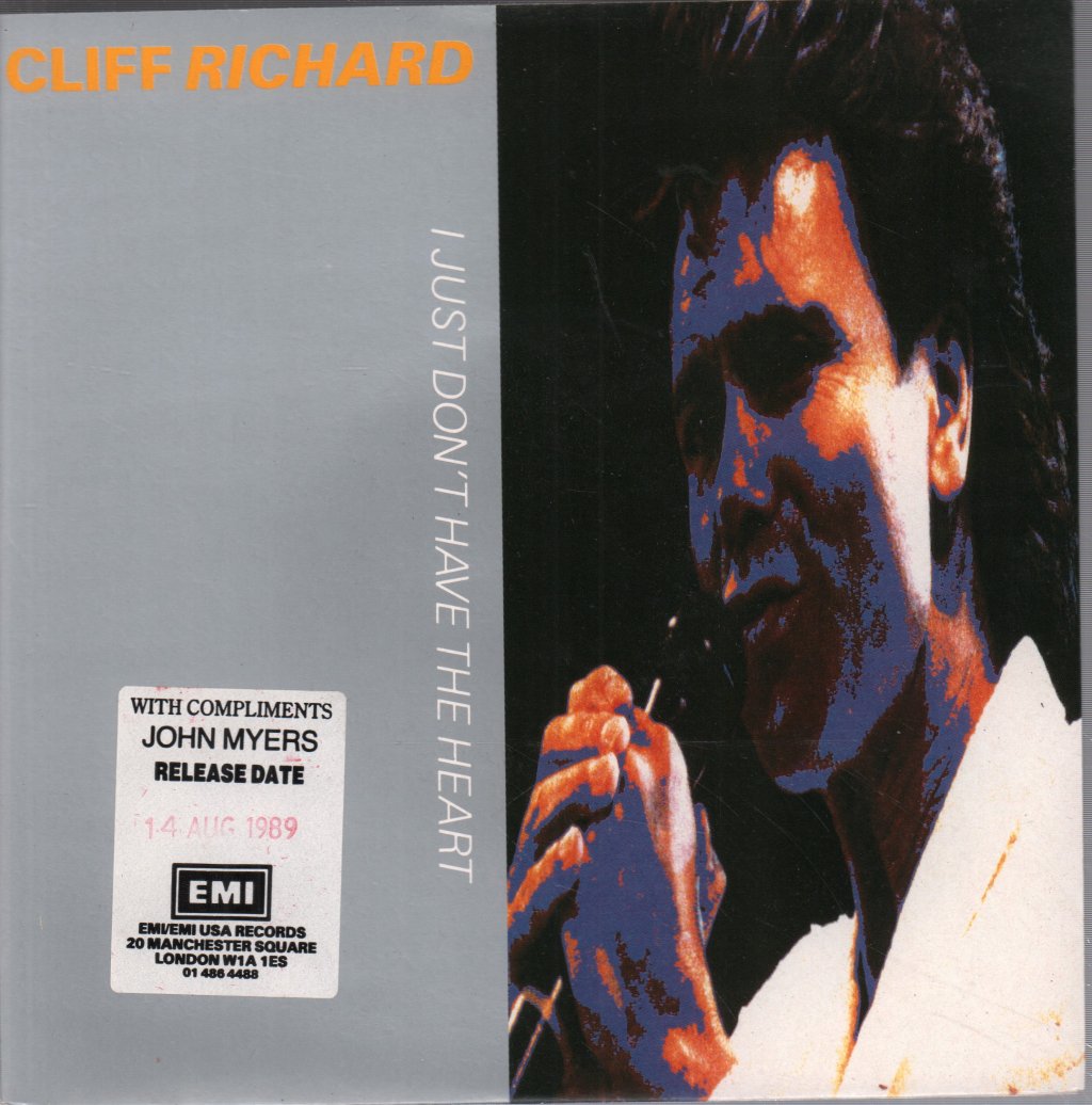 Cliff Richard - I Just Don't Have The Heart - 7 Inch