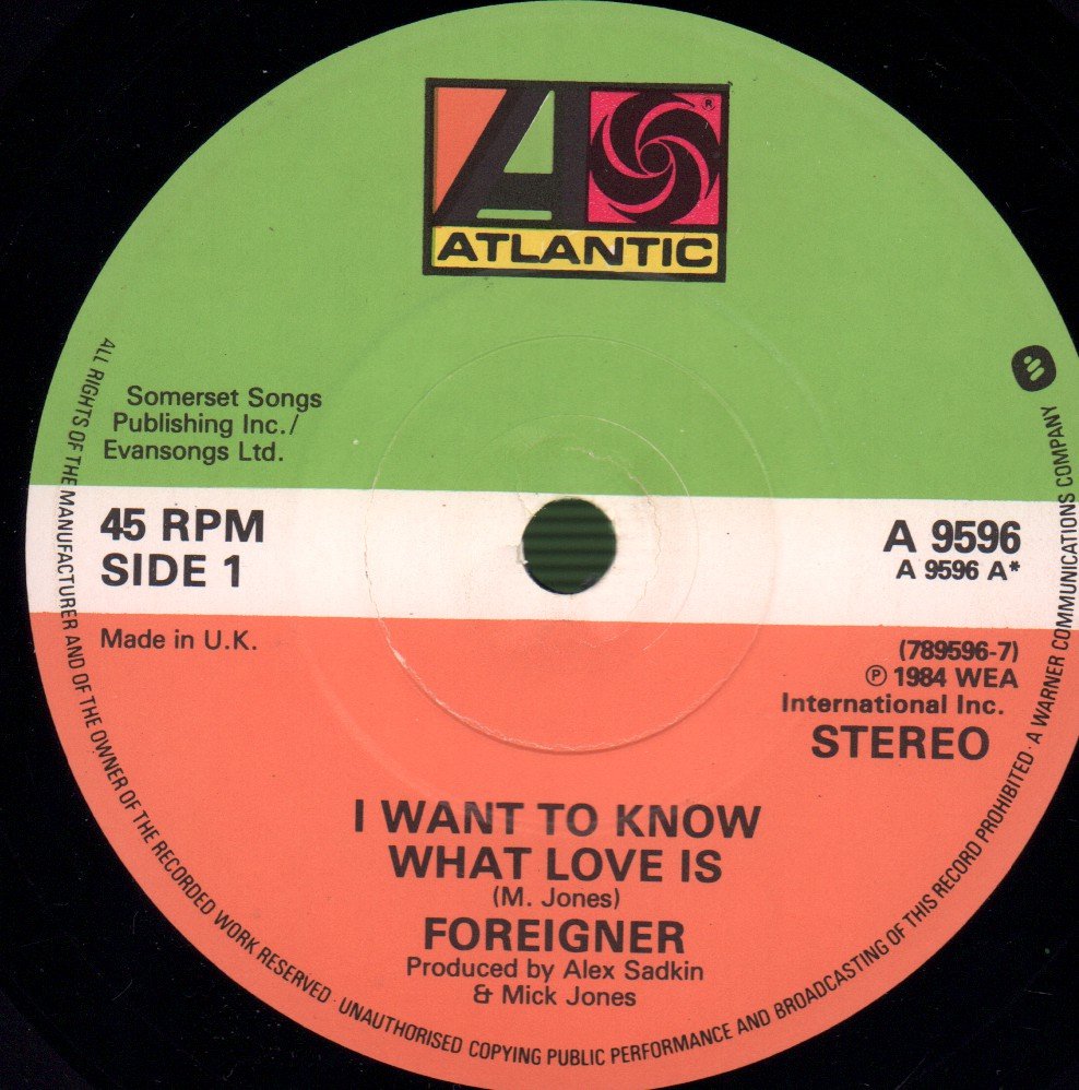 Foreigner - I Want To Know What Love Is - 7 Inch