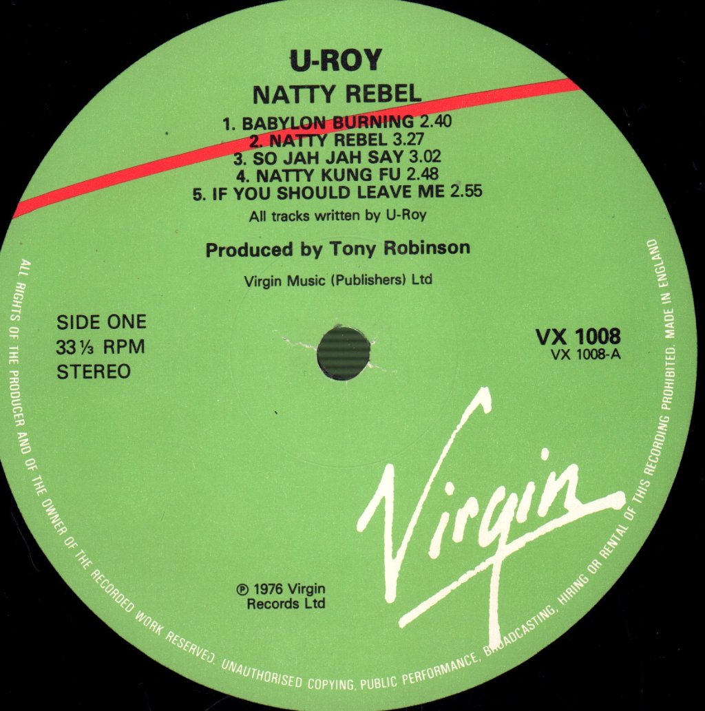 U-Roy - Natty Rebel - Lp