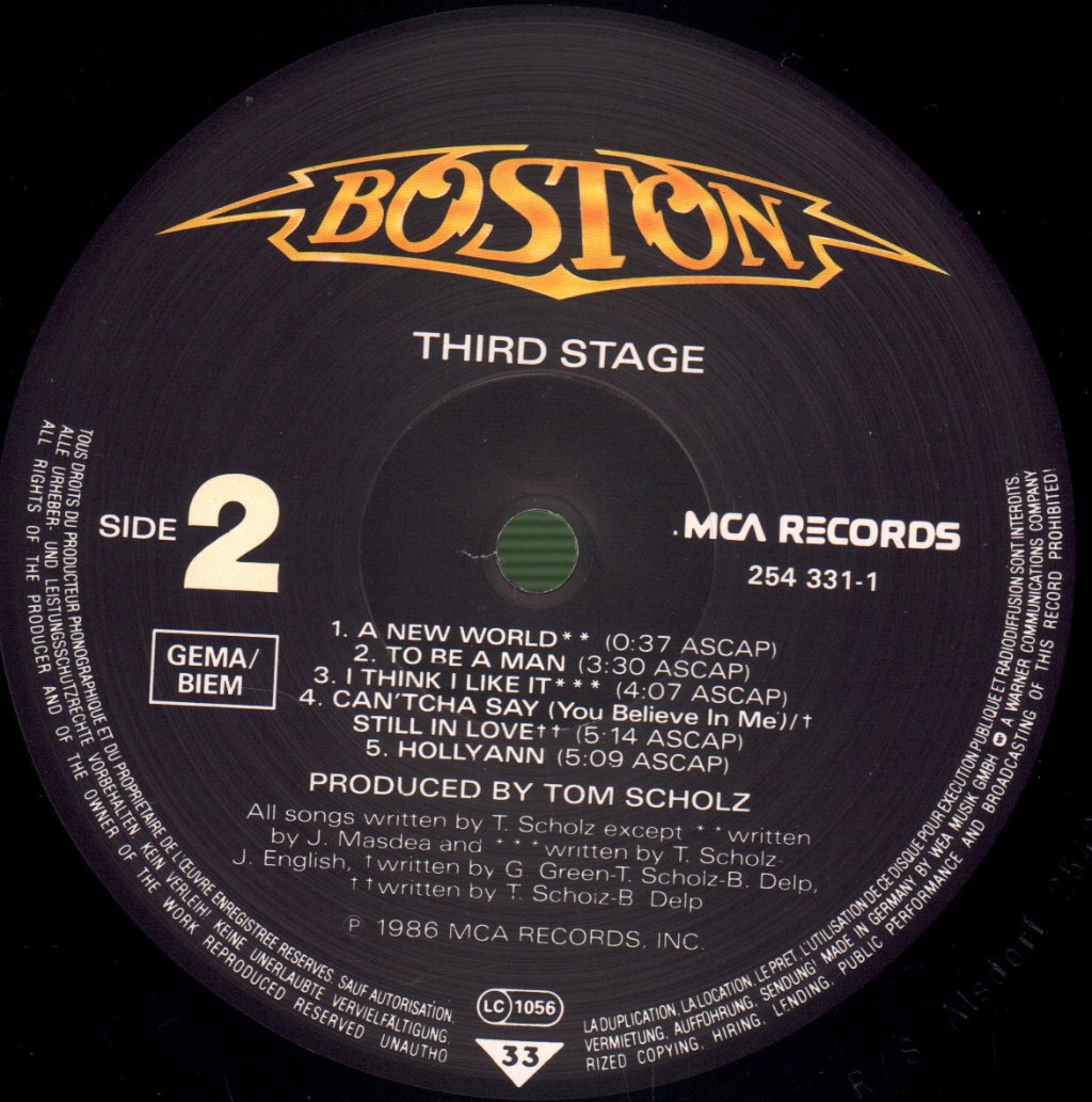 Boston - Third Stage - Lp