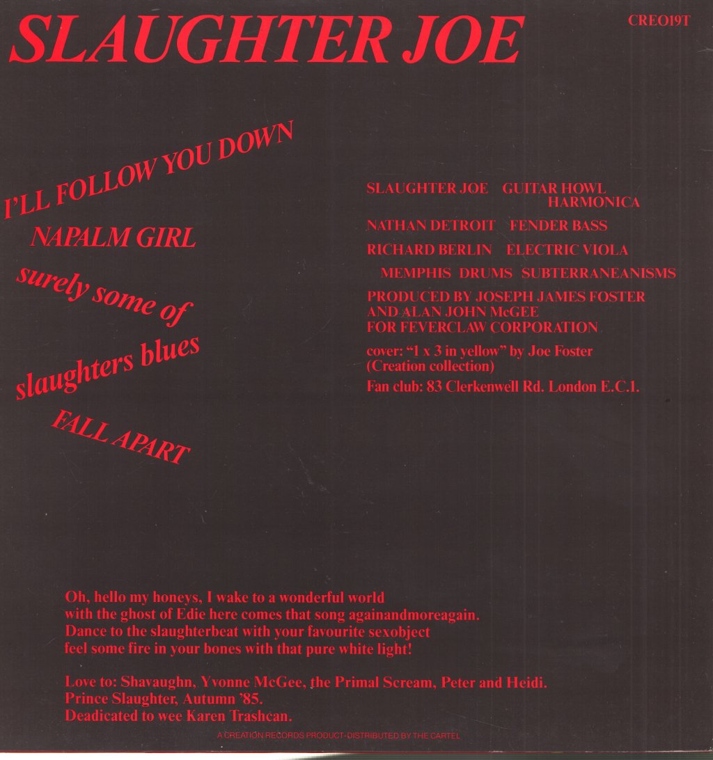 Slaughter Joe - I'll Follow You Down - 12 Inch