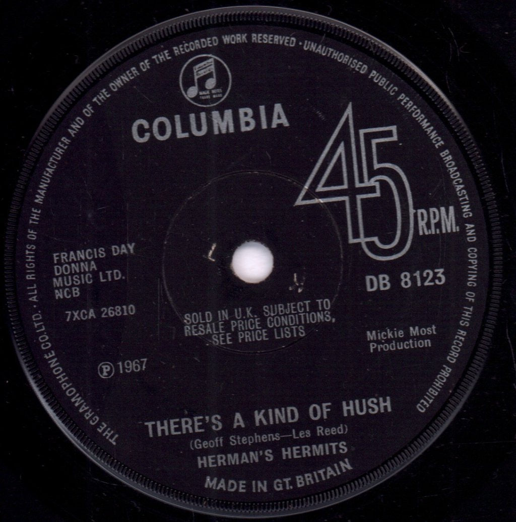 Herman's Hermits - There's A Kind Of Hush - 7 Inch