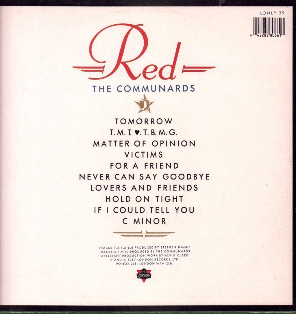 Communards - Red - Lp