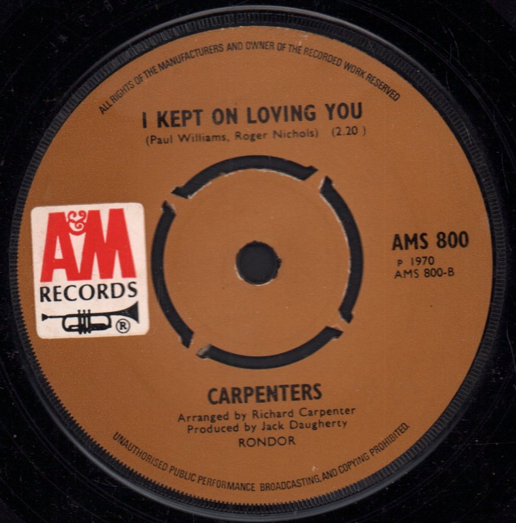 Carpenters - They Long To Be Close To You - 7 Inch