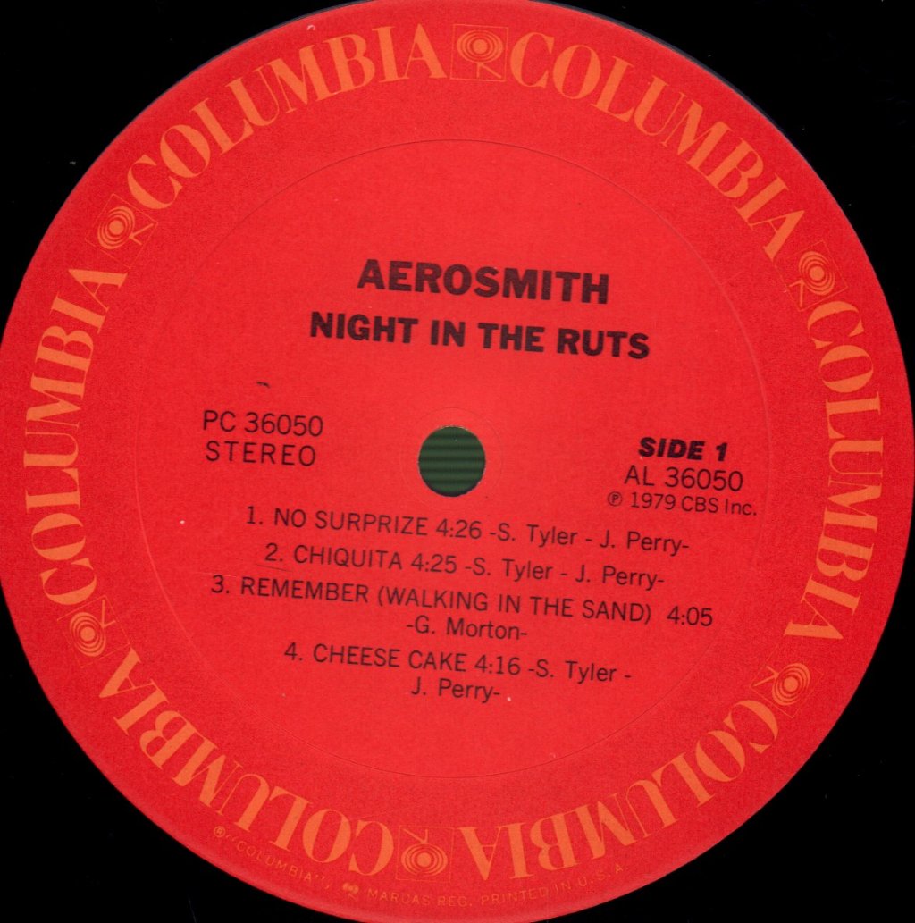 Aerosmith - Night In The Ruts - Lp