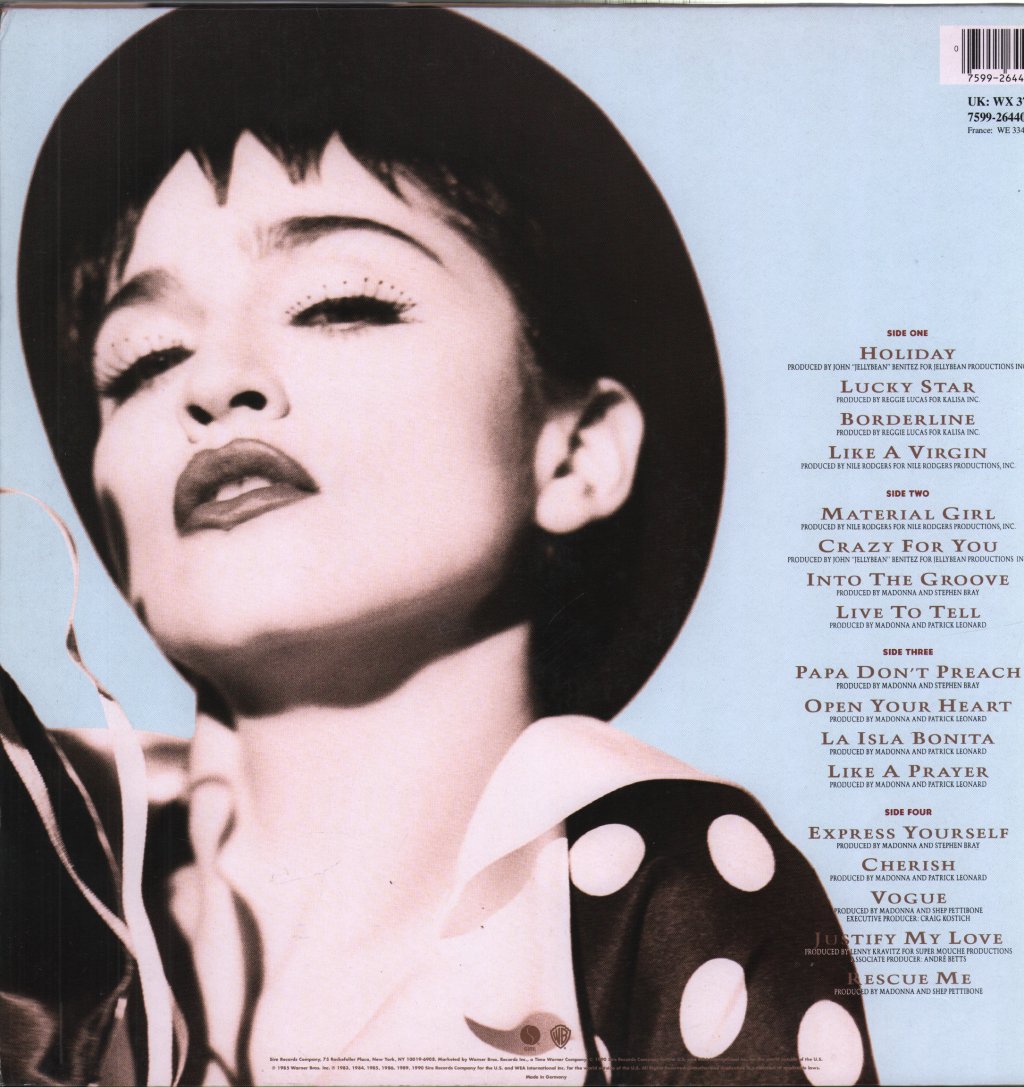 Madonna - Immaculate Collection - Double Lp