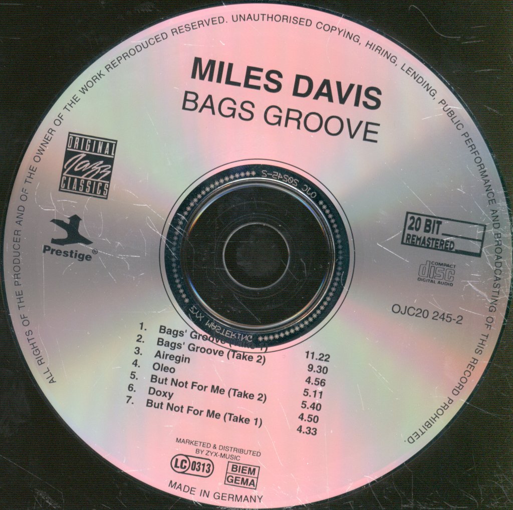 Miles Davis - Bags Groove - Cd