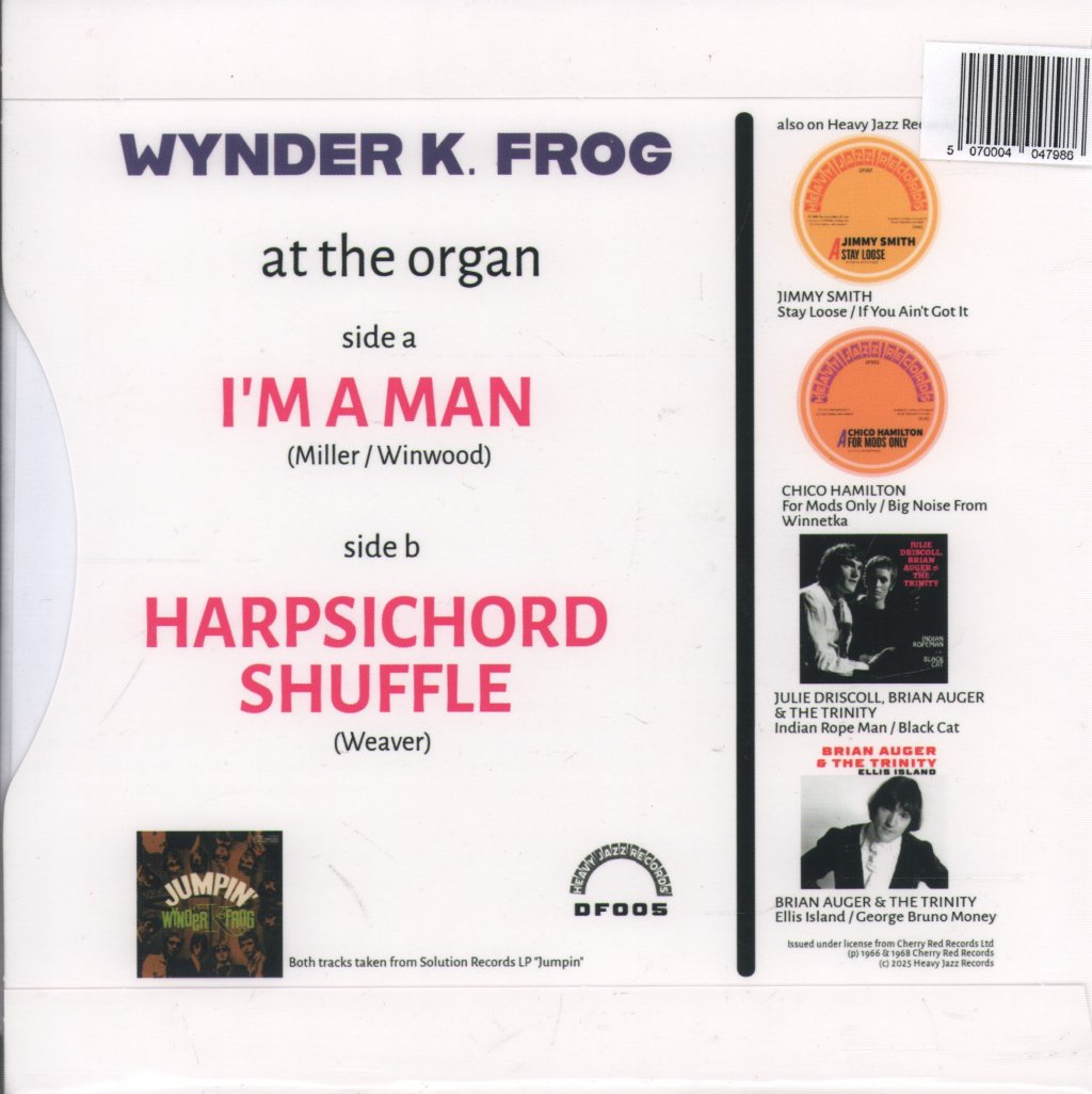 Wynder K. Frog - I'm A Man - 7 Inch