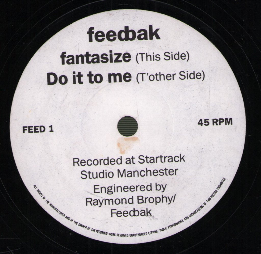 Feedbak - Fantasize - 7 Inch