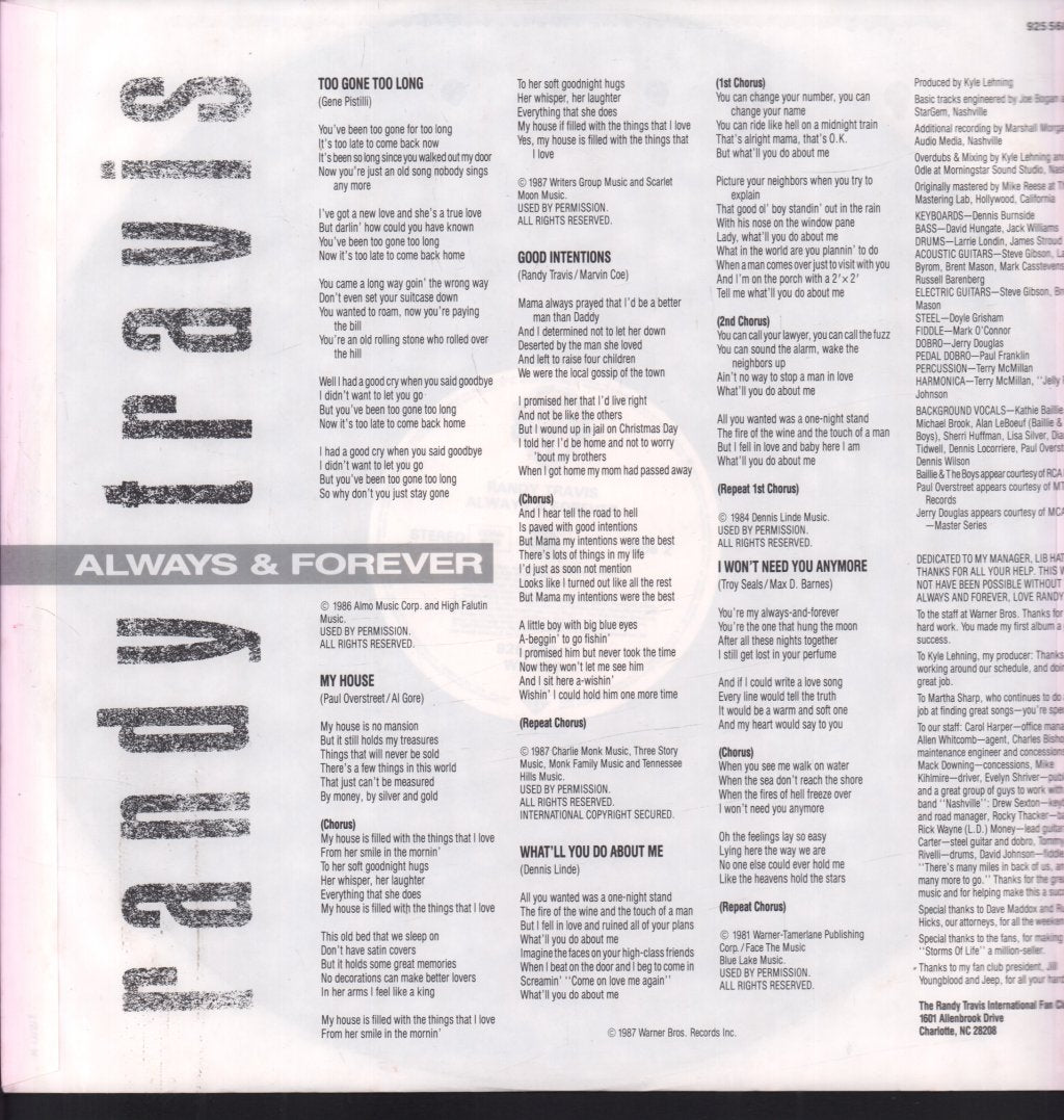 Randy Travis - Always And Forever - Lp