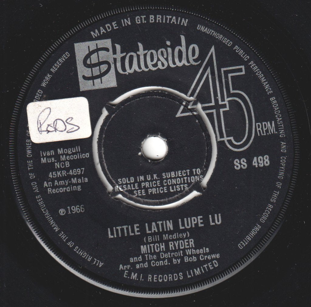 Mitch Ryder - Little Latin Lupe Lu - 7 Inch