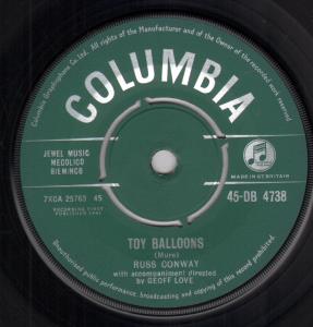 Russ Conway - Toy Balloons - 7 Inch