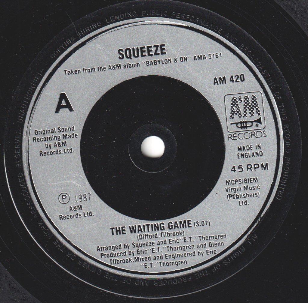 Squeeze - Waiting Game - 7 Inch