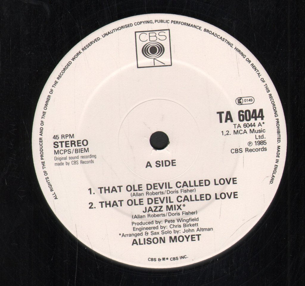 Alison Moyet - That Ole Devil Called Love - 12 Inch