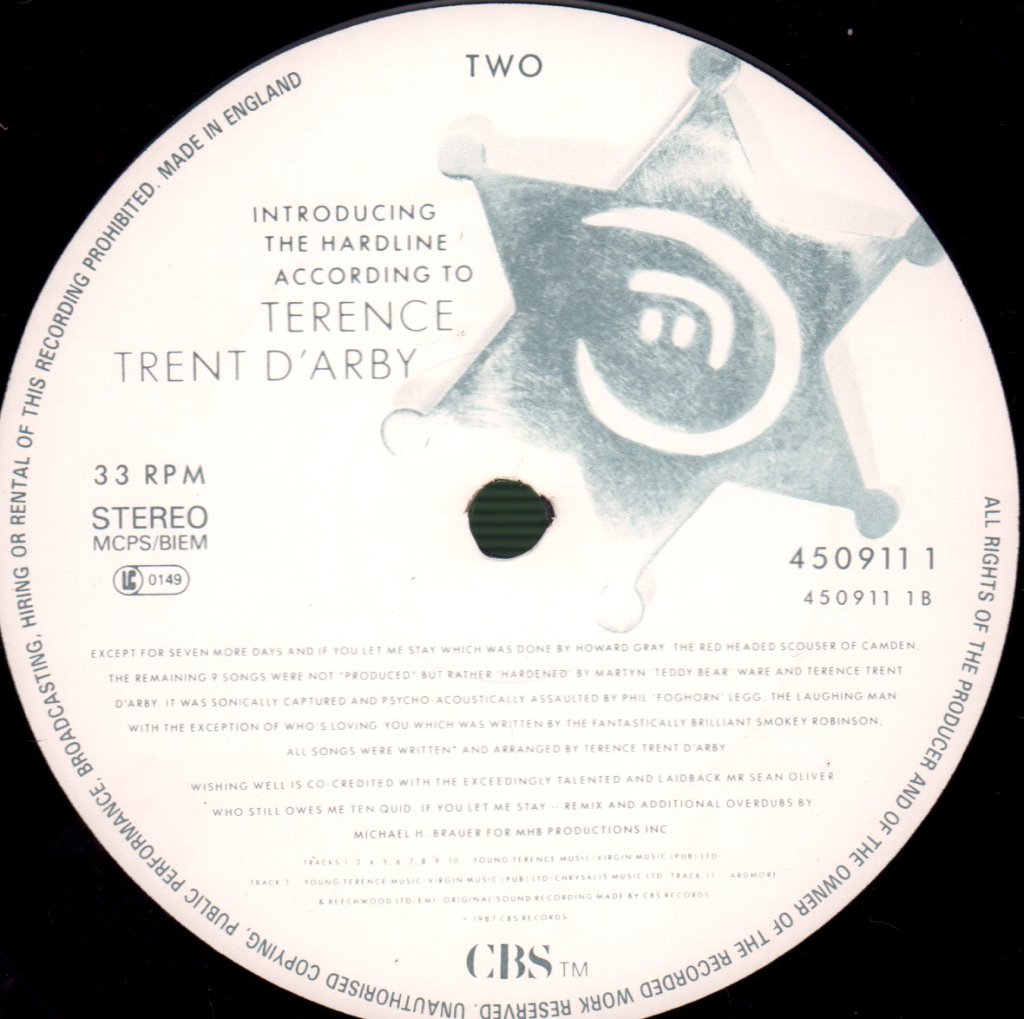 Terence Trent D'Arby - Introducing The Hardline According To - Lp