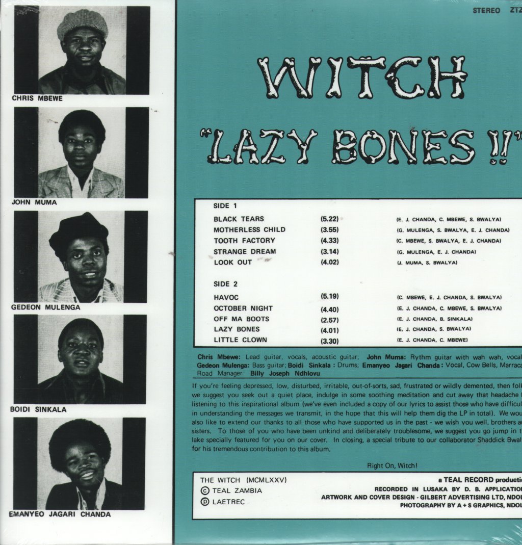 Witch - Lazy Bones!! - Lp