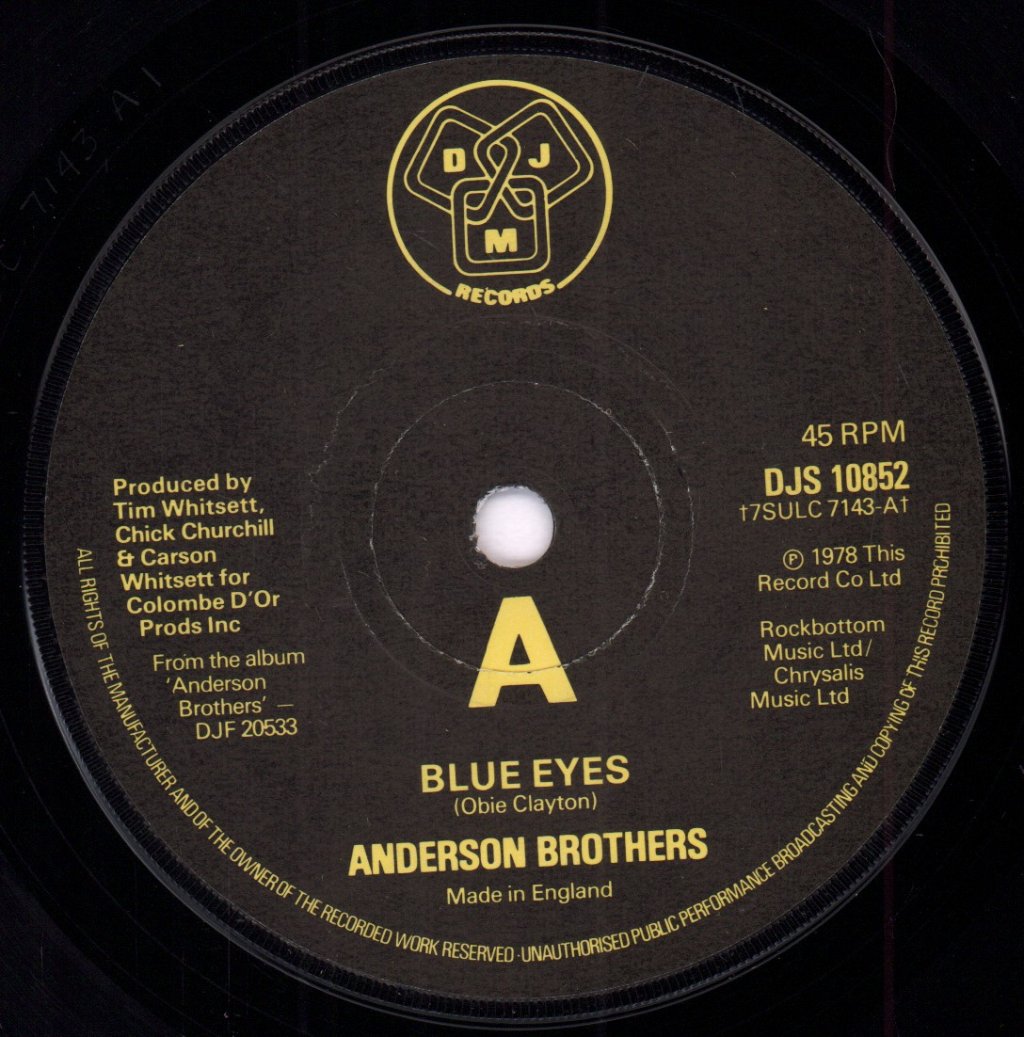 Anderson Brothers - Blue Eyes - 7 Inch