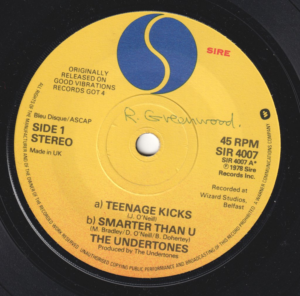 Undertones - Teenage Kicks - 7 Inch