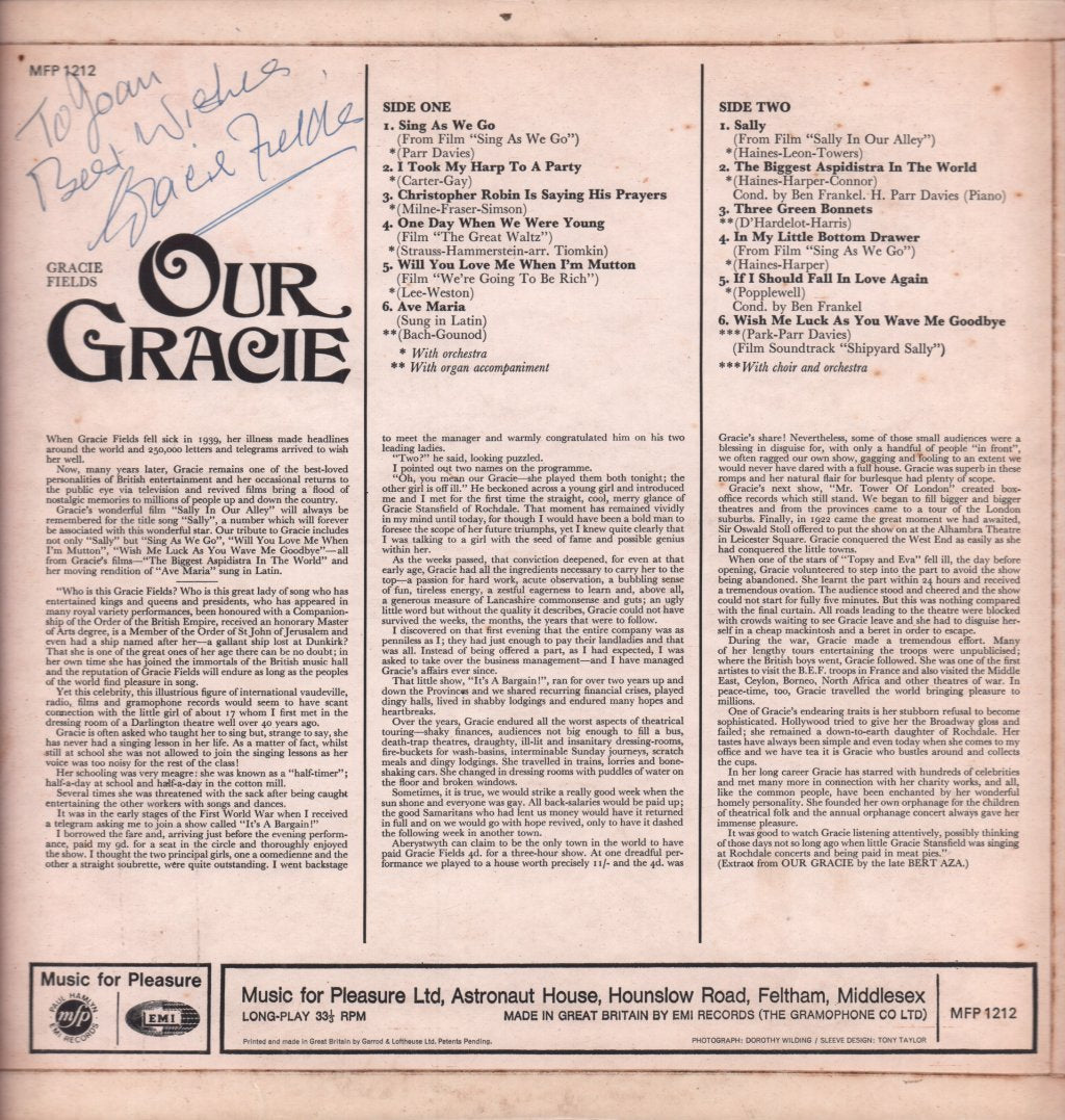 Gracie Fields - Our Gracie - Lp