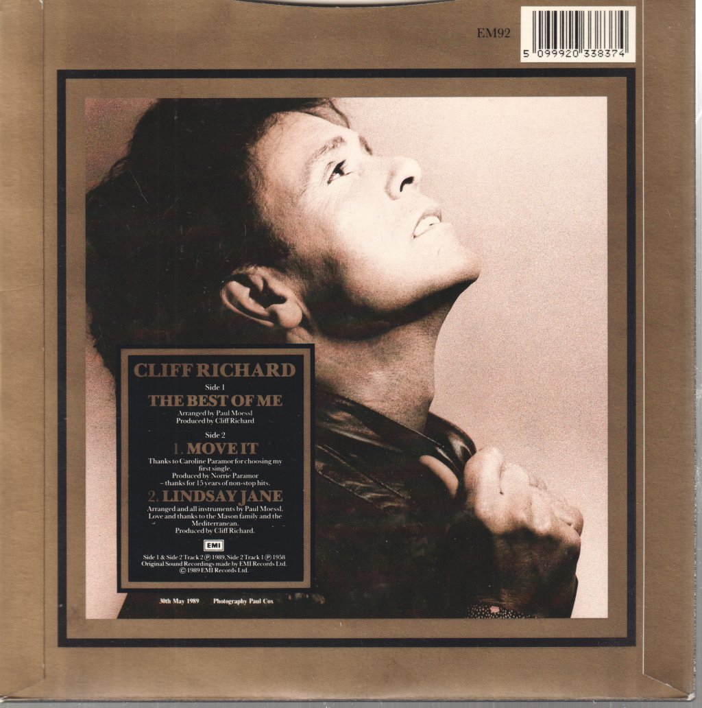 Cliff Richard - Best Of Me - 7 Inch