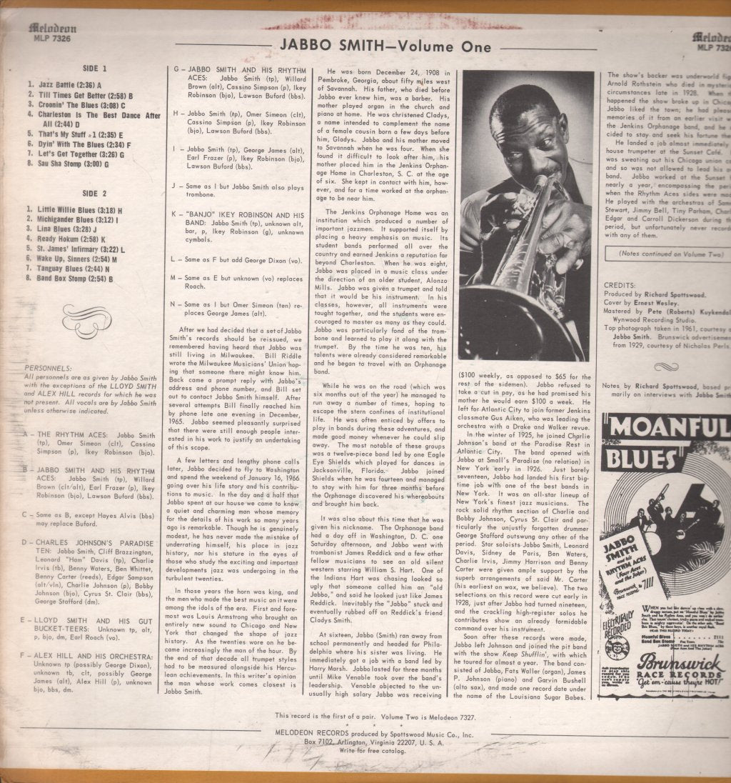 Jabbo Smith - Volume 1 - Lp