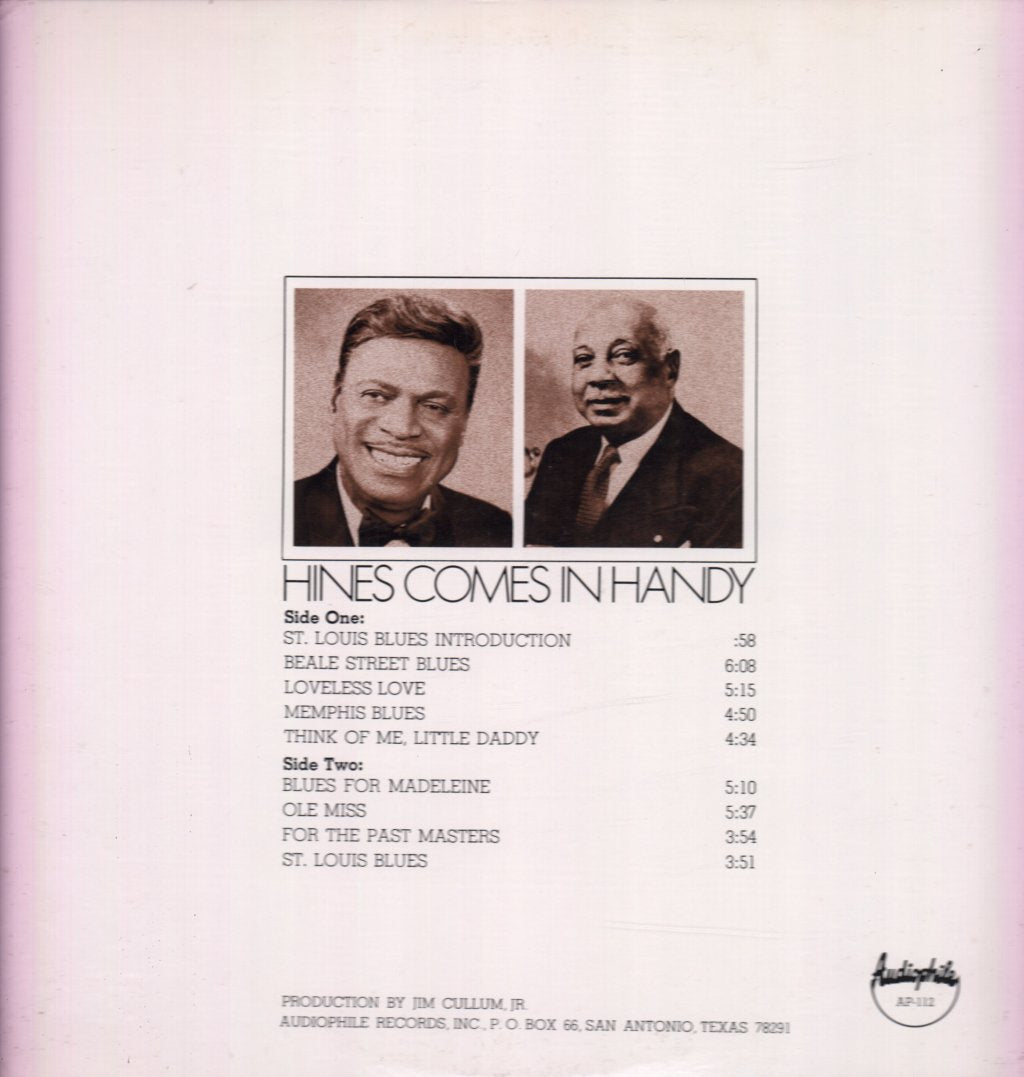 Earl Hines - Hines Comes In Handy - Lp