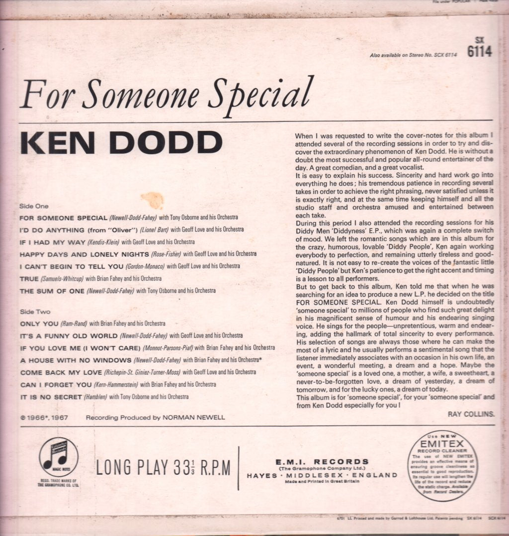 Ken Dodd - For Someone Special - Lp