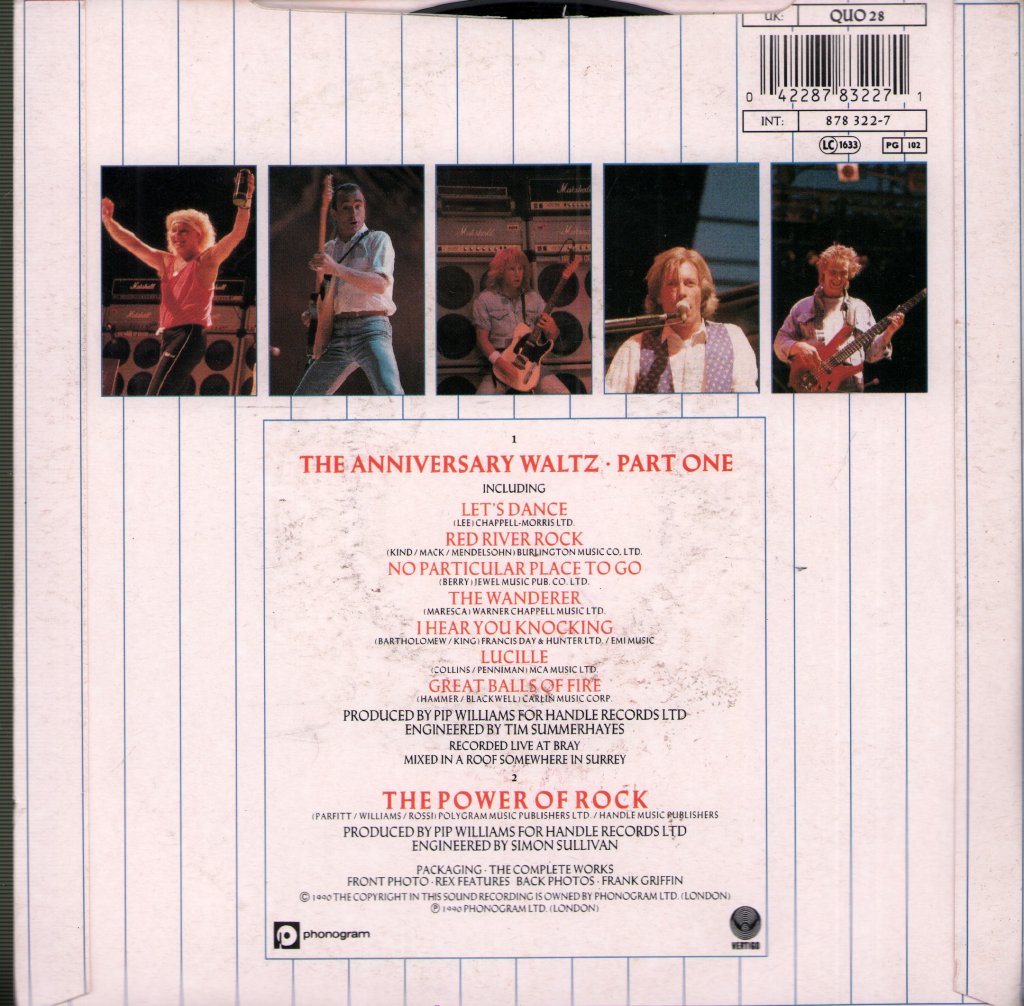 Status Quo - Anniversary Waltz - 7 Inch