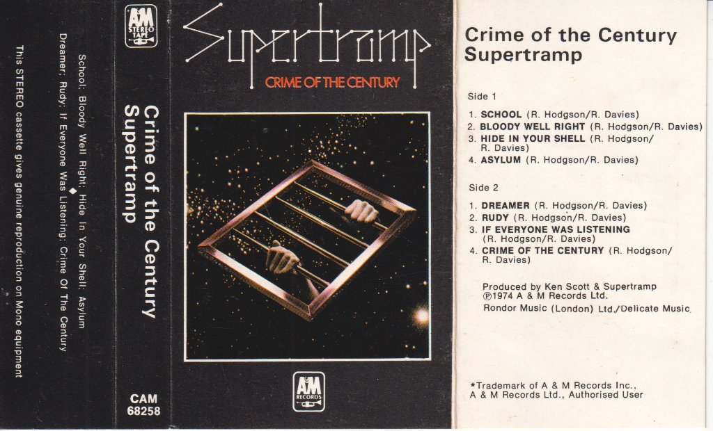 Supertramp - Crime Of The Century - Cassette