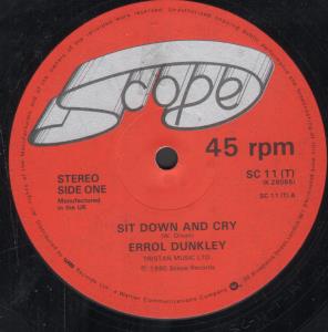 Errol Dunkley - Sit Down And Cry - 12 Inch