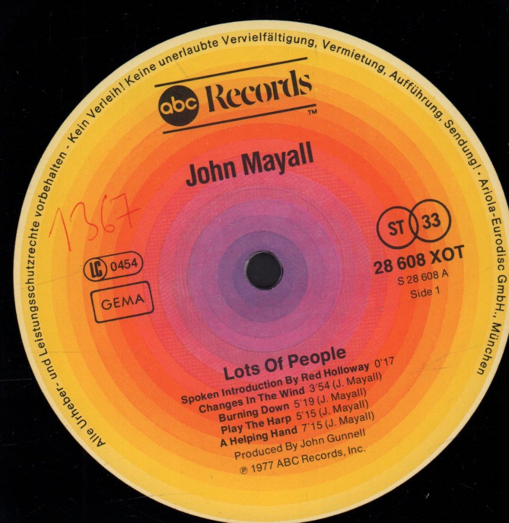 John Mayall - Lots Of People - Lp