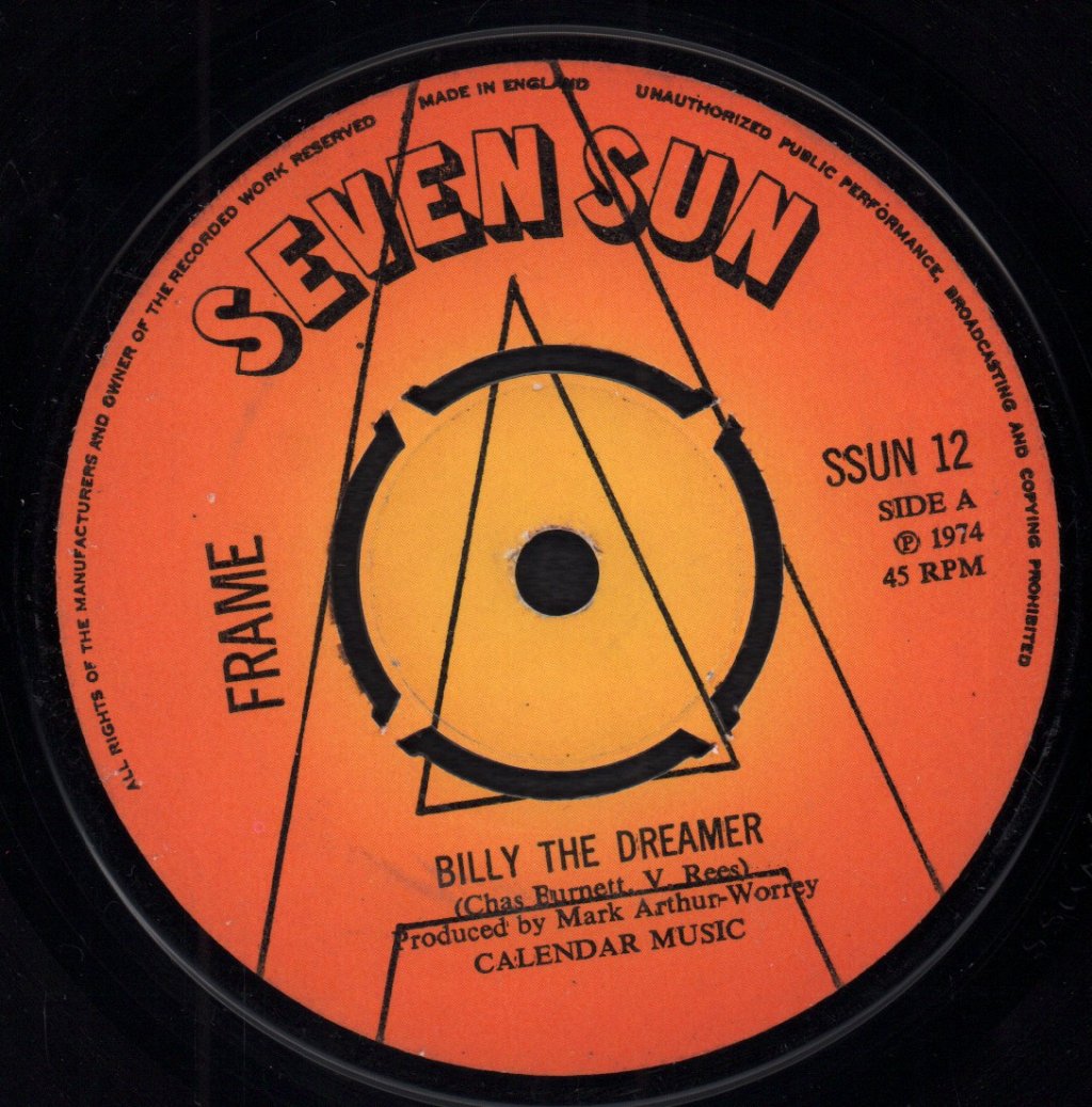 Frame (70'S Group) - Billy The Dreamer - 7 Inch