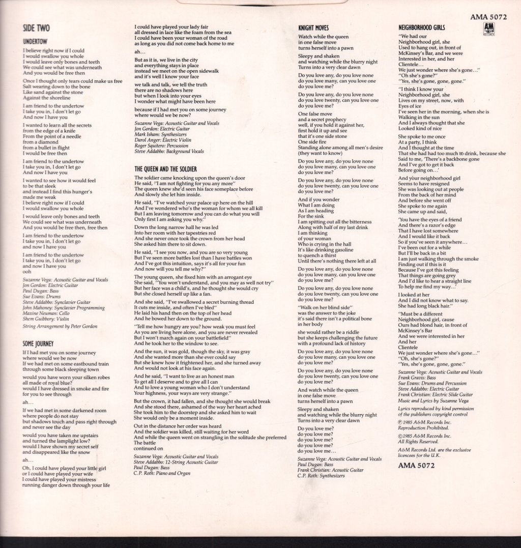 Suzanne Vega - Suzanne Vega - Lp