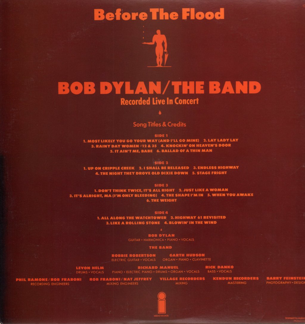 Bob Dylan/Band - Before The Flood - Double Lp