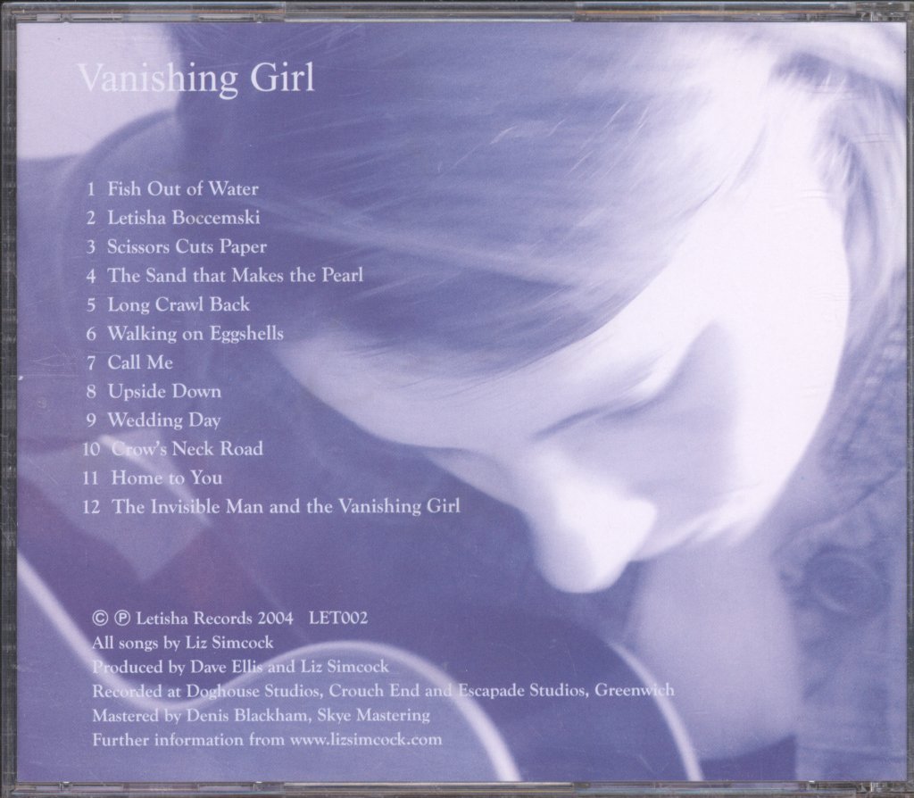 Liz Simcock - Vanishing Girl - Cd
