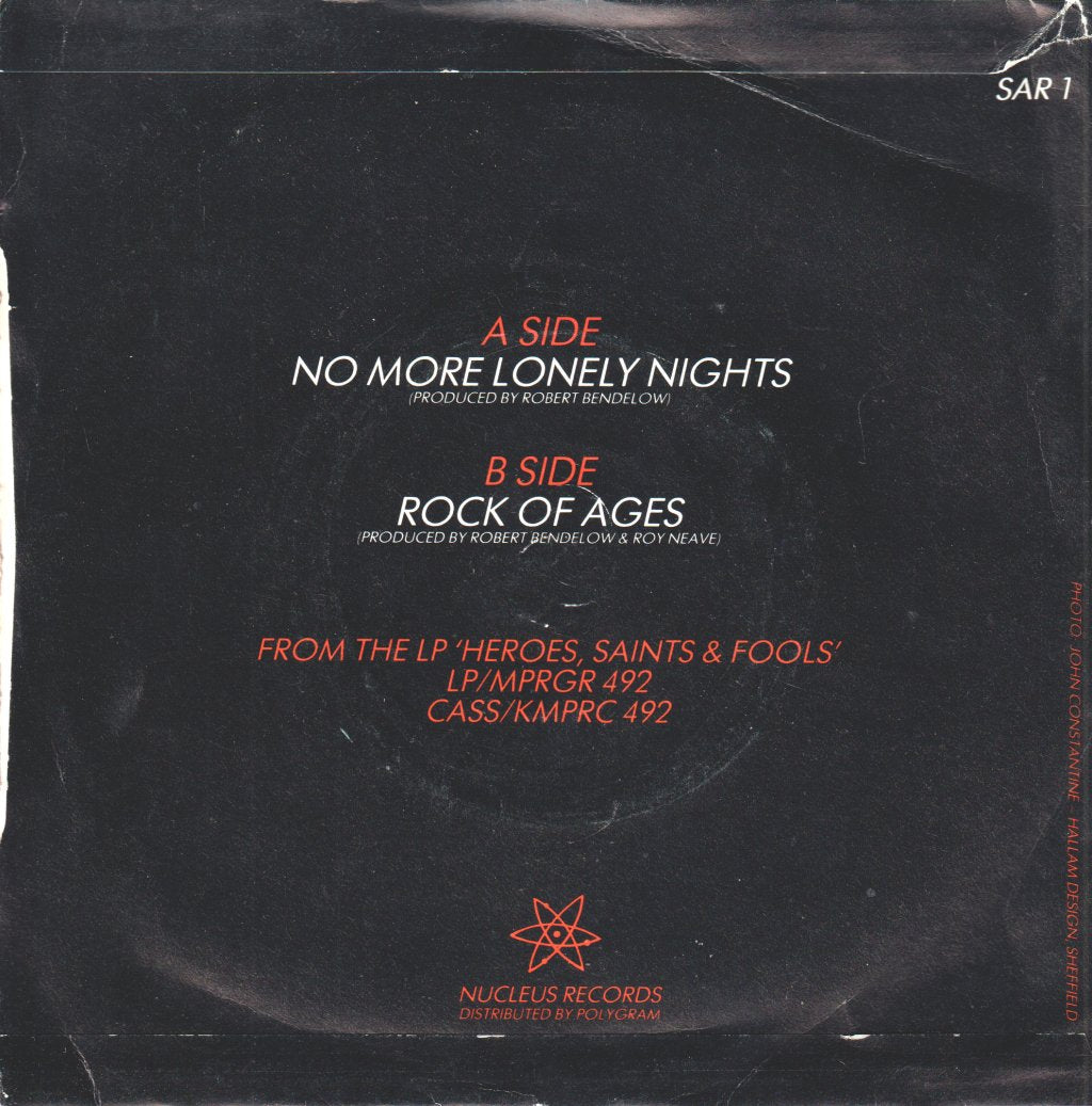 Saracen - No More Lonely Nights - 7 Inch