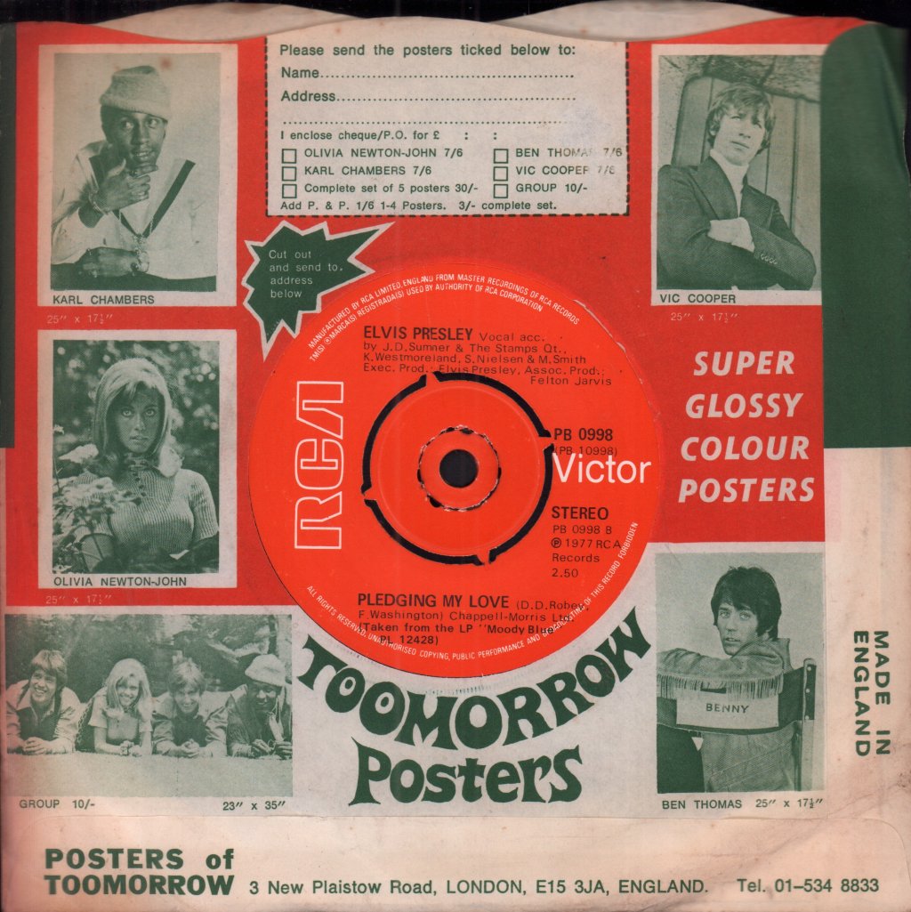 Elvis Presley - Way Down - 7 Inch