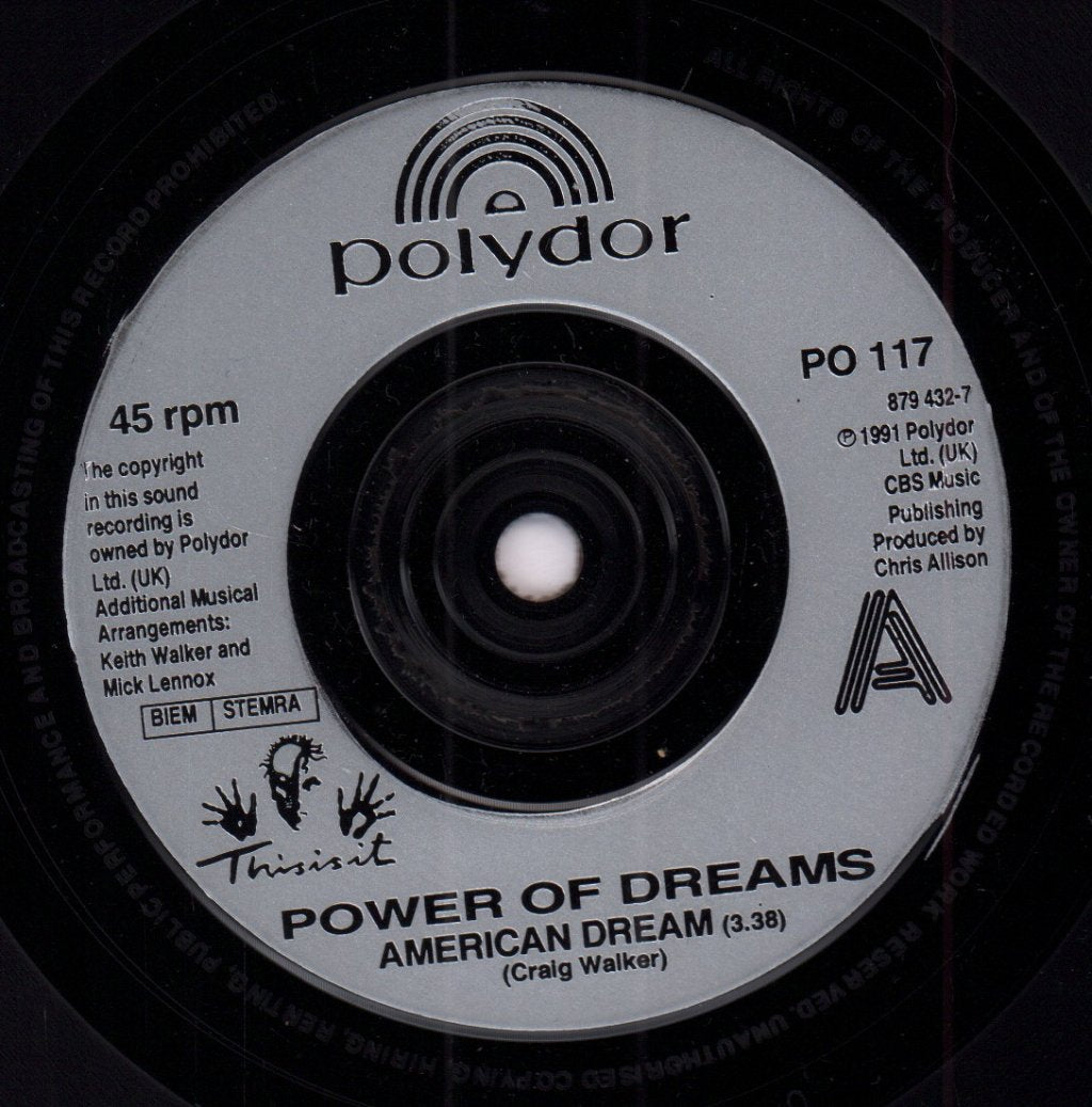 Power Of Dreams - American Dream - 7 Inch