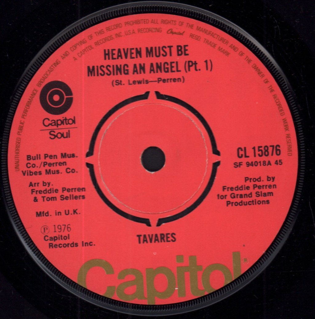 Tavares - Heaven Must Be Missing An Angel - 7 Inch