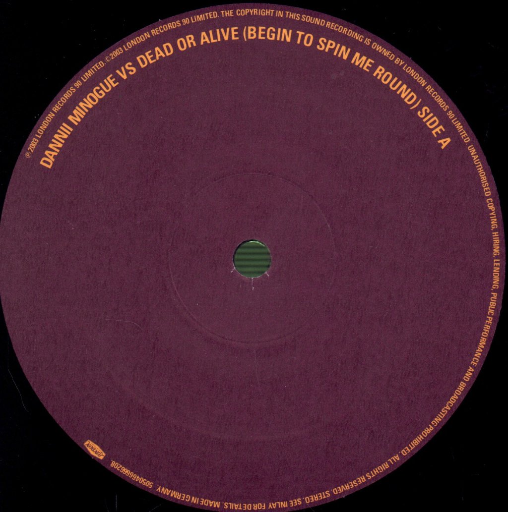 Dannii Minogue Vs. Dead Or Alive - Begin To Spin Me Round - 12 Inch
